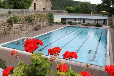 Das Burgbad in Altleiningen. 