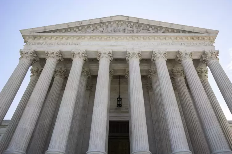 Wacht über die Verfassung der USA: das Oberste Gericht in Washington, DC.