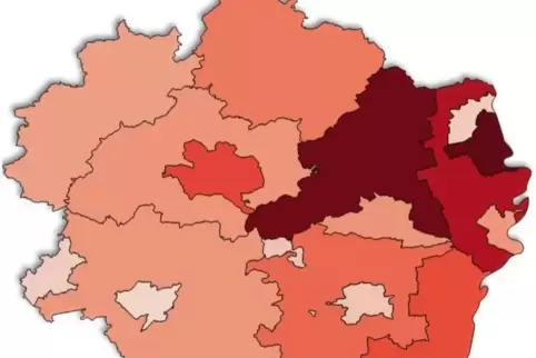 In Neustadt und Speyer wurden in den vergangenen sieben Tagen jeweils acht Infektionen pro 100.000 Einwohner gezählt. 