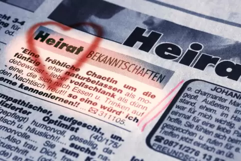 Keine neue Idee, die erste erschien ihn einem Magazin für Landwirtschaft: Heiratsanzeige. Keine neue Idee, die erste erschien ihn einem Magazin für Landwirtschaft: Heiratsanzeige.