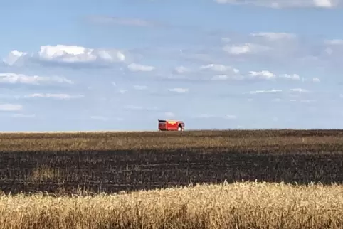 Auf einem Feld bei Obrigheim hat es am Sonntagnachmittag gebrannt. 