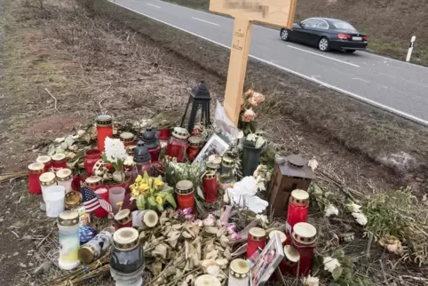 Der Unfallort an der Umgehungsstraße Weilerbach.