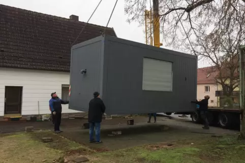 Die Bäckerei-Container waren im Januar aufgestellt worden. 