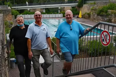 Volker Spindler, Jürgen Stütz und Ralph Ringel (von links) kümmern sich als Vorstandsmitglieder des Fördervereins ehrenamtlich u
