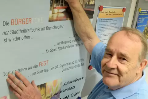 Dieter Brixius in der Bürgerecke in Branchweiler.