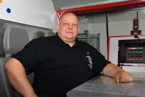 Führt rund 260 Wehrleute plus Nachwuchs in der VG Göllheim an: Wehrleiter Steffen Specht. 