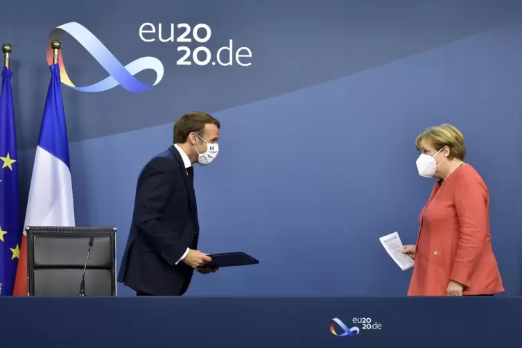 Zogen an einem Strang: Kanzlerin Angela Merkel und Frankreichs Präsident Emmanuel Macron.