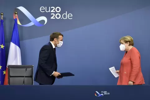 Zogen an einem Strang: Kanzlerin Angela Merkel und Frankreichs Präsident Emmanuel Macron.