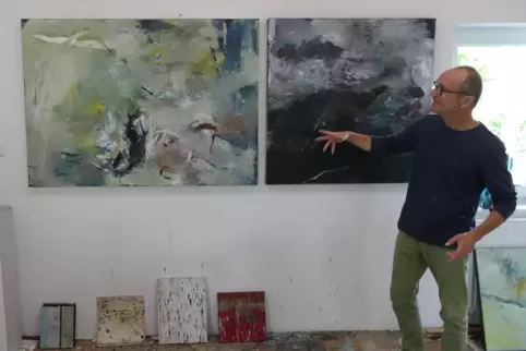 Die Natur als Seismograph: In Wolfgang Becks Ölbildern braut sich was zusammen. 