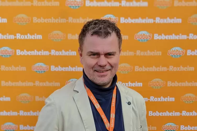 Carsten Karger leitet den Globus-Markt in Bobenheim-Roxheim.