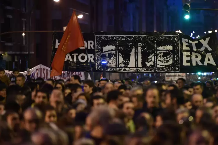 Im Januar demonstrierten wie hier in Bilbao Zehntausende Menschen für die Rechte der noch etwa 600 Eta-Häftlinge.