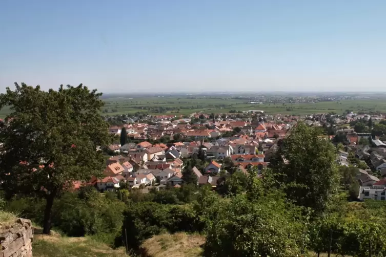 Einfach mal den Blick schweifen lassen: Von der Wachtenburg aus hat der Wanderer einen herrlichen Blick auf Stadt und Rheinebene
