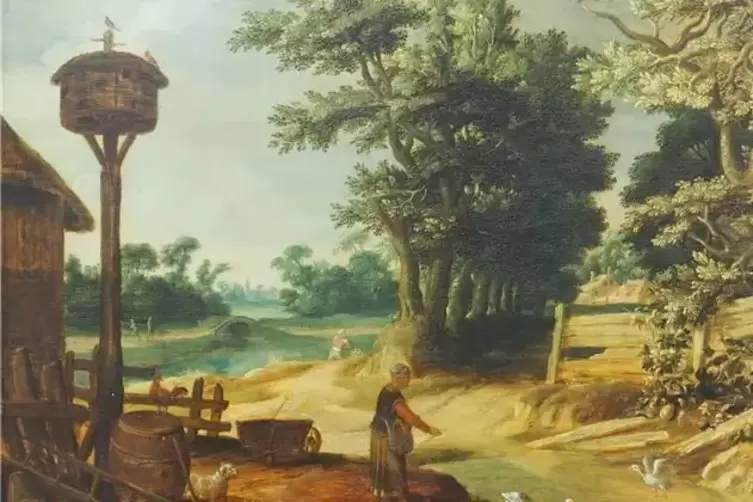 Eine ausgeklügelte Bildkomposition wie bei „Landschaft mit Bäuerin und Enten“ war im 17. Jahrhundert sehr beliebt. 