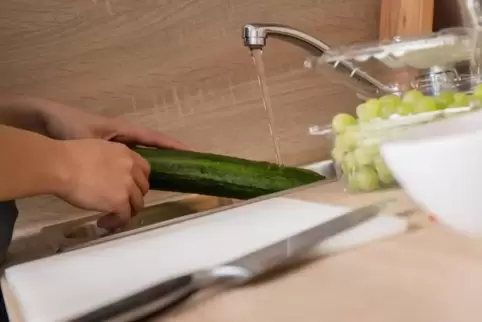 Gurke waschen