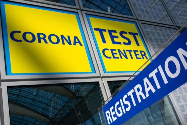 Corona-Testzentrum am Münchner Flughafen.