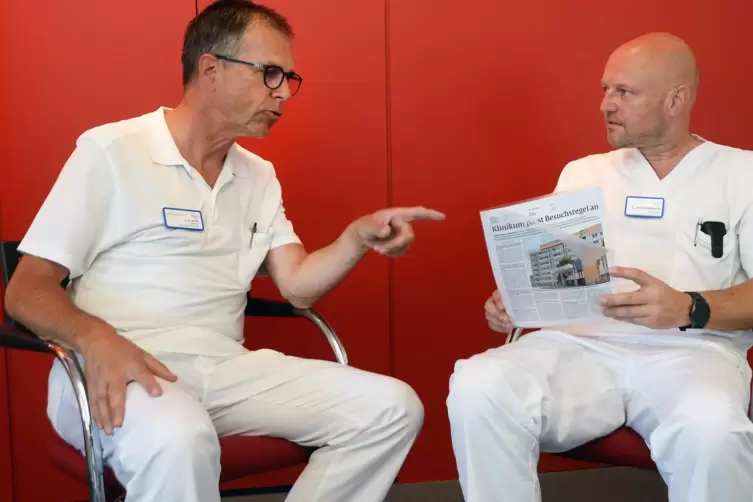 Gerald Staudenmaier (rechts), der k&uuml;nftige &Auml;rztliche Direktor, und sein Vize Mathias Wenk. Beide sind seit vielen Jahren am Hetz