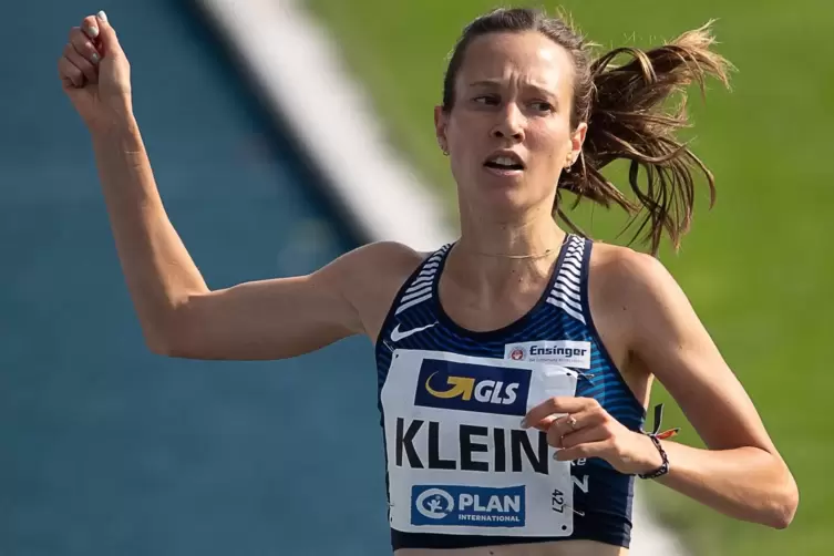 Hanna Klein hat das 1500-Meter-Finale hinter sich: Erste. 