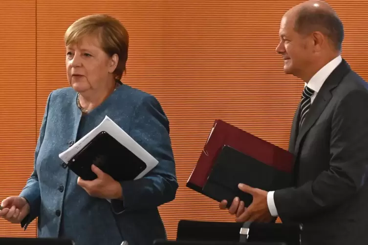 Will das politische Erbe von Angela Merkel antreten: SPD-Kanzlerkandidat Olaf Scholz. 