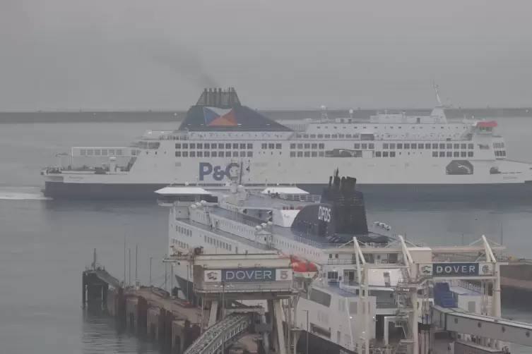 Heimathafen: Ankunft einer Fähre aus Frankreich im britischen Dover. 