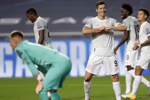 Auch Robert Lewandowski traf für die Bayern.