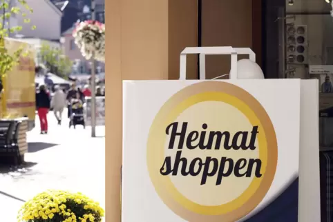Mit diesem Logo macht die Aktion auf den Einzelhandel vor Ort aufmerksam.