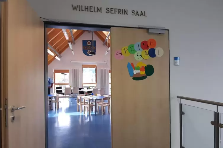 Der Speisesaal befindet sich im Dachgeschoss. 
