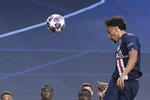 König der Lüfte: Marquinhos köpft zum 1:0 für PSG ein. 