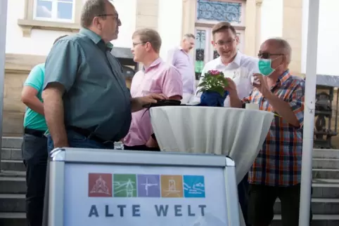 Bei der Sprechstunde in Wolfstein (von links): Landrat Otto Rubly, Philipp Gruber (Kreisverwaltung), Christian Sauer (VG Lautere