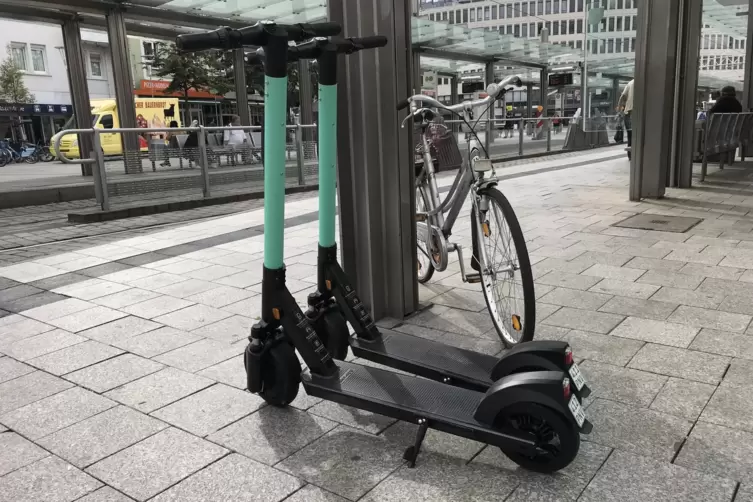 Waren als Erstes in Ludwigshafen am Start: die Tier-Roller.