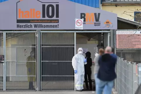 Corona-Teststation: In Speyer ist tageweise die Halle 101 geöffnet. 