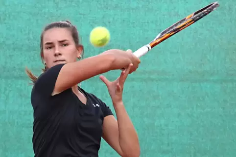 Die Saarländerin Lizzi Schneider fühlt sich pudelwohl bei ihrem neuen Verein TC Althornbach. 