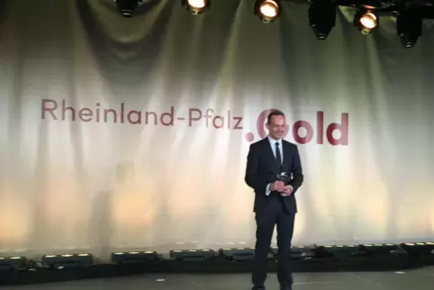Wirtschaftsminister Wissing (FDP) bei der Vorstellung der neuen Standortmarke für Rheinland-Pfalz.