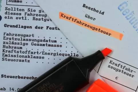 Die Kfz-Steuerbescheide werden vom Zoll erstellt. 
