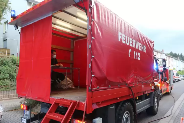 Der Prototyp, in dem sich die Feuerwehrleute umziehen.