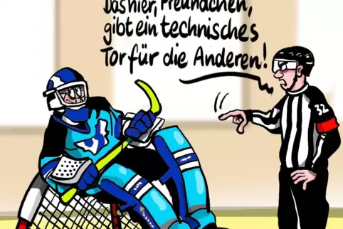 Unlautere Tricks des Torhüters lohnen sich nicht.