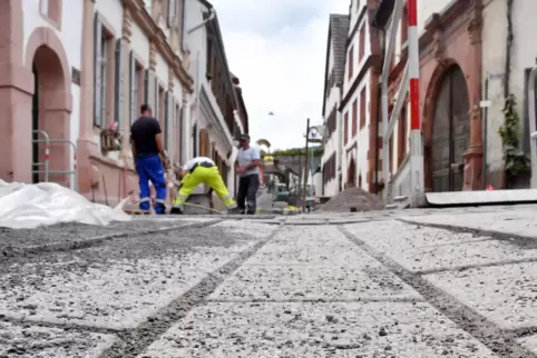 Fast fertig: die Marktstraße. 