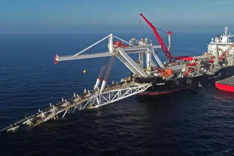 Der Fall Nawalny gefährdet die Fertigstellung der Gaspipeline Nord Stream 2. Im Bild: Das Verlegeschiff „Audacia“ verlegt in der