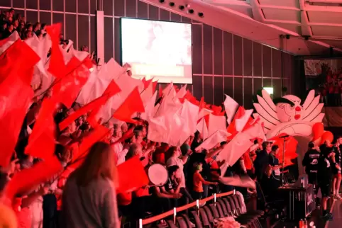 Stimmungsvolle Friedrich-Ebert-Halle: Die Eulen Ludwigshafen hoffen, dass beim ersten Heimspiel gegen die Rhein-Neckar Löwen Zus