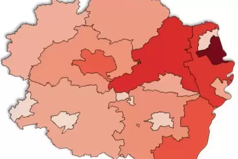 Corona-Infektionen in der Pfalz. 
