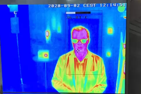 Körpertemperatur 36,8 Grad Celsius: Für die Mobotix-Thermalkamera kein Grund, eine Aktion auszulösen. Körpertemperatur 36,8 Grad Celsius: Für die Mobotix-Thermalkamera kein Grund, eine Aktion auszulösen.