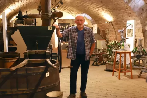 Hubert Minges im Stadtmuseum Edenkoben. 