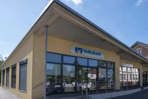 Die Zweigstelle der Volksbank Lauterecken im Bahnhofscenter in Otterbach.