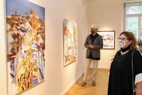 Die Ausstellung mit Bildern vom Dom in der Galerie Kulturraum war gut besucht.