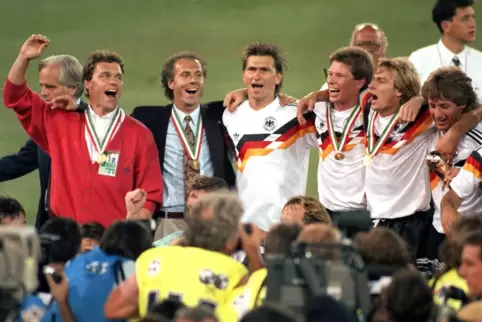 Nach dem WM-Sieg 1990.