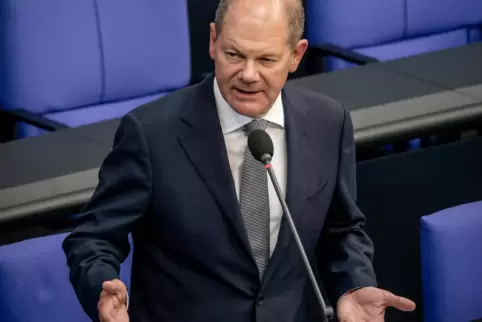 Freundlich und unaufgeregt: Finanzminister Olaf Scholz (SPD) am Mittwoch im Bundestag. 