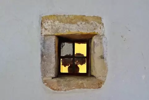 Im kleinen Rahmen: Fenster in der Schlossgasse Wachenheims.