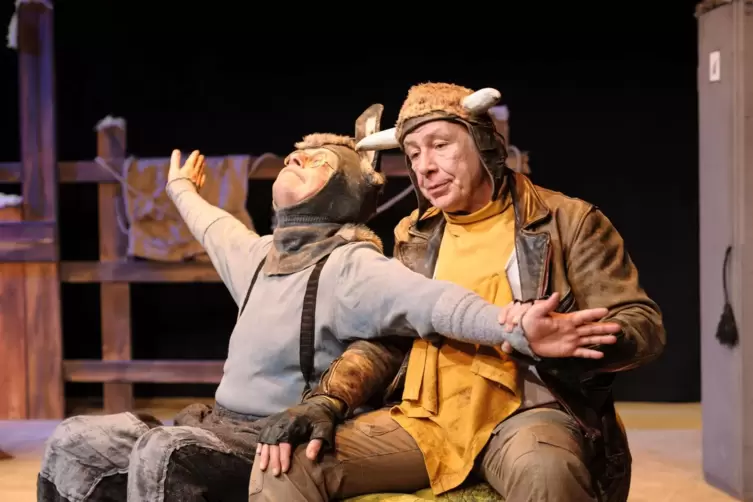 „Ox & Esel“ mit Detlef Krämer als Esel und Bob Ziegenbalg als Ox ab November im Theater Überzwerg.