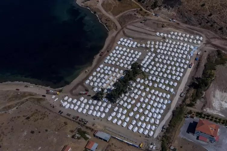  In Windeseile errichtet: Camp Kara Tepe auf Lesbos.