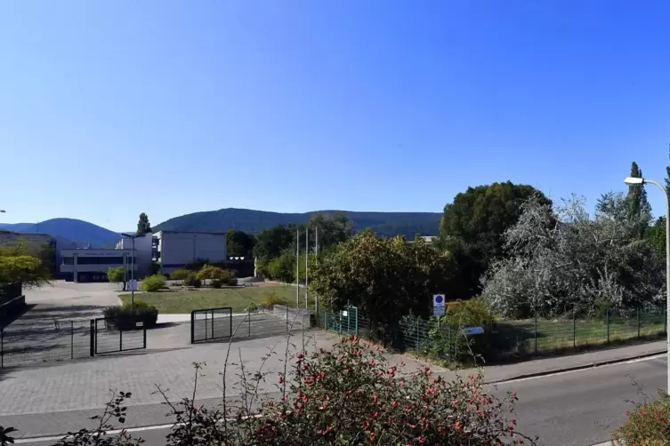 Ein Neubau könnte nordöstlich des jetzigen Standorts zur Landwehrstraße hin entstehen. Hier der Blick vom Bahnsteig. 