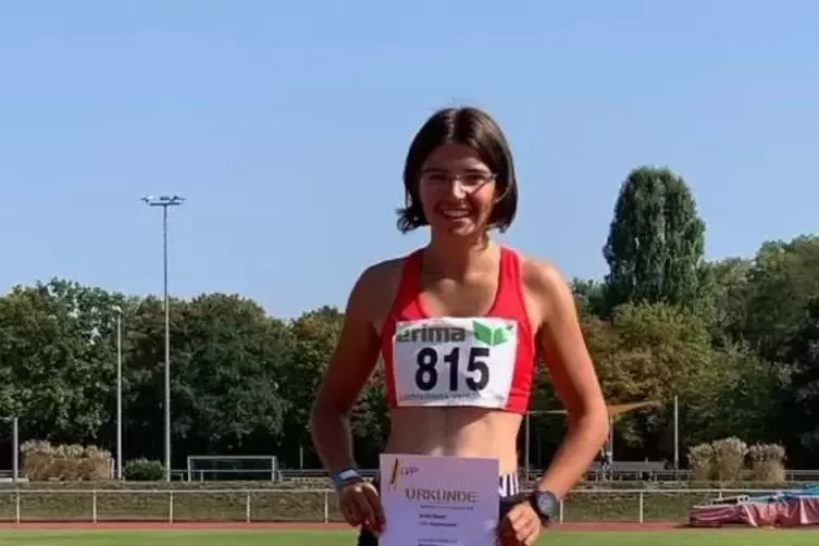 Zweite über 800 Meter: Anna Meyer (1. FC Kaiserslautern).